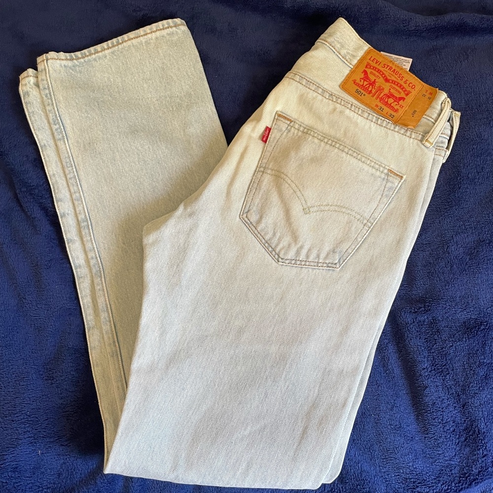 Men’s Levi’s 501 Straight Light Wash Jeans W31 L32